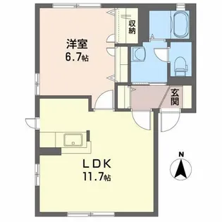ノースコートB【1階】の間取り