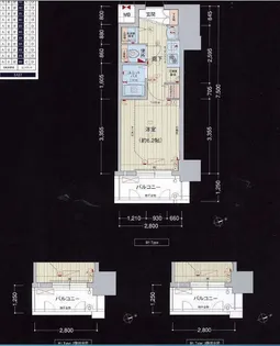 プレサンス名古屋駅前プラチナム【8階】の間取り