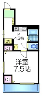 シャルベーシア【4階】の間取り