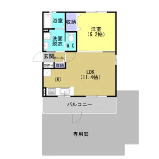 オアシスコート【1階】の間取り