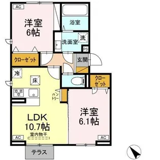 プランドール(五所)【1階】の間取り