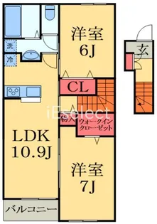 アベニール ジャルダン【2階】の間取り