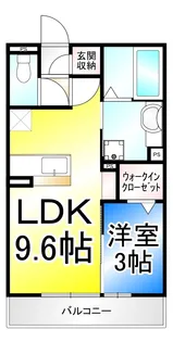 レイシス若里【3階】の間取り