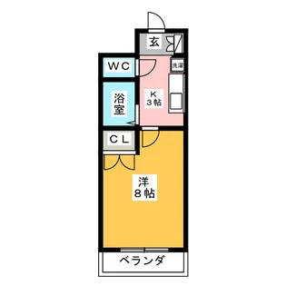 ユースちがま【3階】の間取り