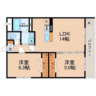 メゾンドアヴェニール【2階】の間取り