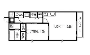 エレガント東谷山【2階】の間取り
