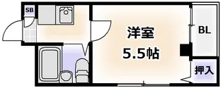 ファイブイズム針中野【1階】の間取り