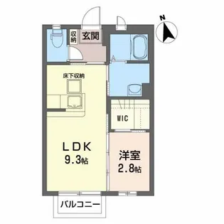 タウンコート黒松【1階】の間取り