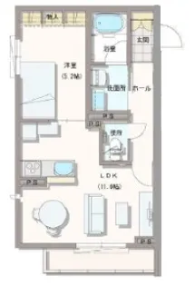 ノイ リーフ【1階】の間取り