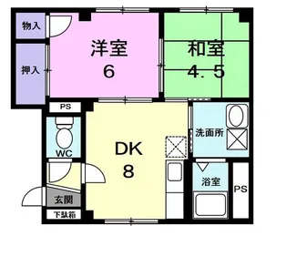カイザー松森【2階】の間取り