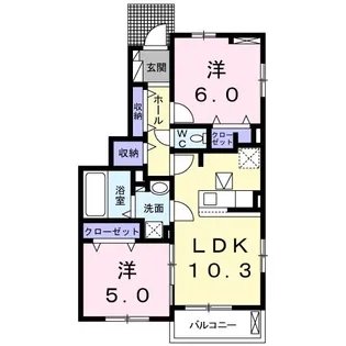マンダリーナ I【1階】の間取り