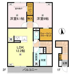 グランヴェール西の京【2階】の間取り