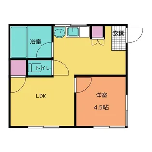 コーポコスモスII棟【1階】の間取り