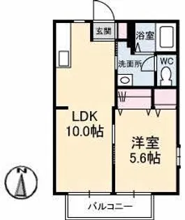 エーデルI【2階】の間取り