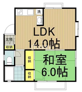 お鷹の道コーポ【2階】の間取り