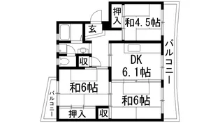 中山五月台20号棟【4階】の間取り