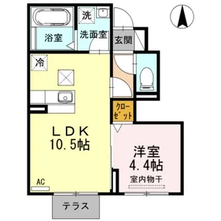 セジュール古橋II【1階】の間取り