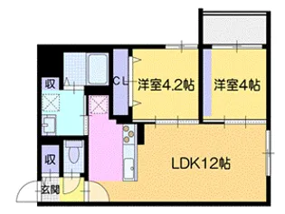 キャトルラヴィ【3階】の間取り