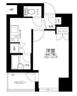 グラーサ銀座イースト【7階】の間取り