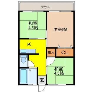 シティハイム野辺A棟(熊谷市大原)【1階】の間取り