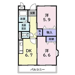 ジュネス5【1階】の間取り