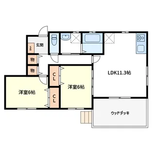 コンフォート上野山【1階】の間取り