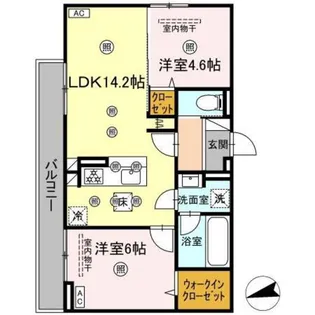 エルバ庚午【1階】の間取り