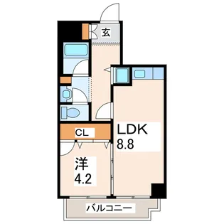 Niceマンション・IT九品寺【4階】の間取り