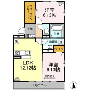 コンソラトゥール別保【2階】の間取り