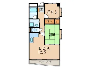 ハイヴァリー塚口本町【4階】の間取り