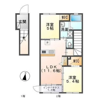 カノン【2階】の間取り