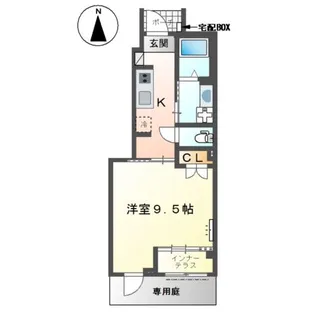 パークサイド大曲【1階】の間取り