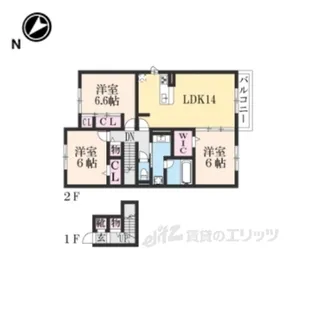 WITIRIS2【2階】の間取り
