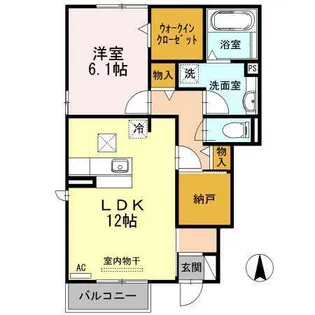 ガーデンプラザ新栄E棟【1階】の間取り