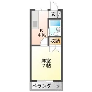 コーポかりん【3階】の間取り