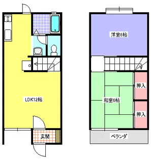 清水ハイツ【1階】の間取り