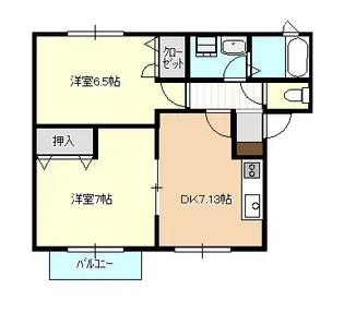 グランディール弐・参番館【1階】の間取り