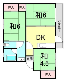 県営西舞子厚生年金住宅2号棟【4階】の間取り