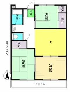 田中ハイツ【3階】の間取り