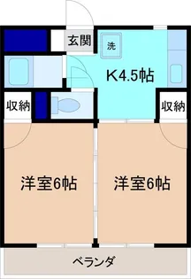 笠舞サンハイツ【1階】の間取り
