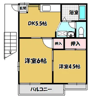 ホワイトマウンテン【2階】の間取り