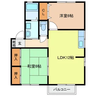 エスポワール鈴鹿A棟【1階】の間取り