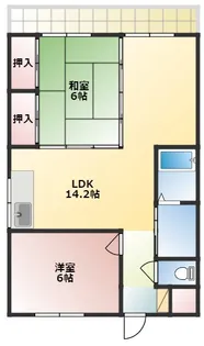 通眞ヨシエプラザ【3階】の間取り