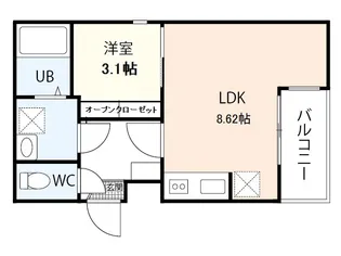 シャインライズ楽々園【1階】の間取り
