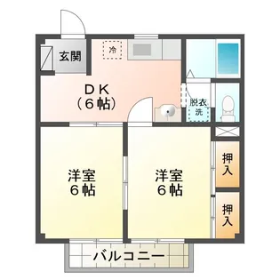 メゾンシティコート B棟【1階】の間取り