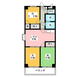 やとみロイヤルハイツ【4階】の間取り