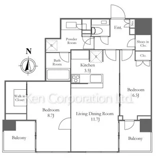ブランズ千代田富士見【3階】の間取り