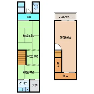 大阪府泉大津市小松町【一戸建】の間取り