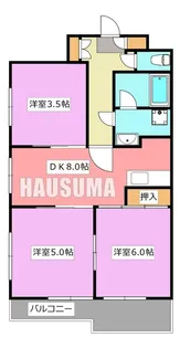 カーサ・フィオーレ【4階】の間取り