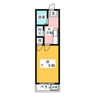 プチメゾン野田【2階】の間取り